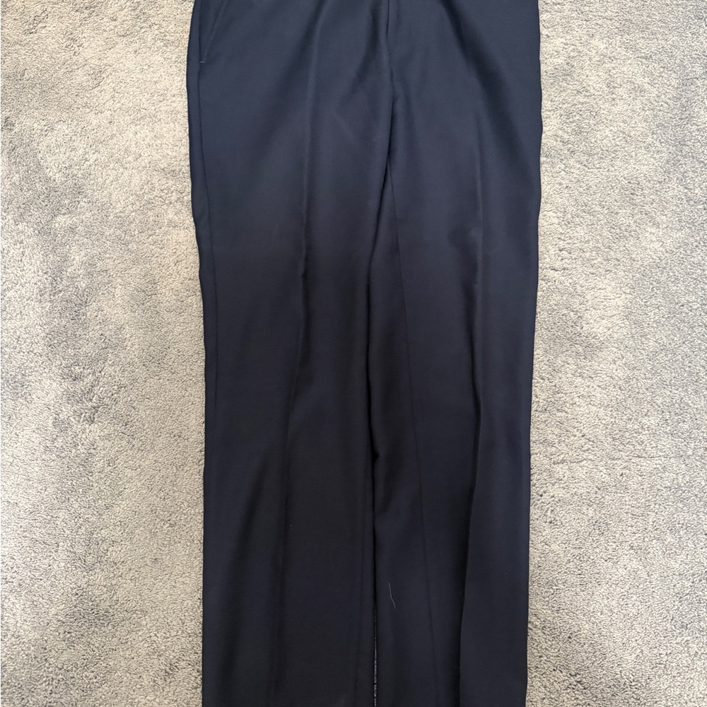 Charles Tyrwhitt Dress Pants Mens 36x38 Navy 100%Wool Slim Fit Flat Front Slacks